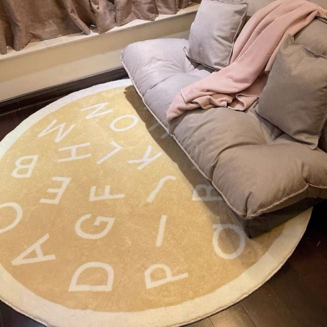 Round Nursery Rug ABC Alphabet