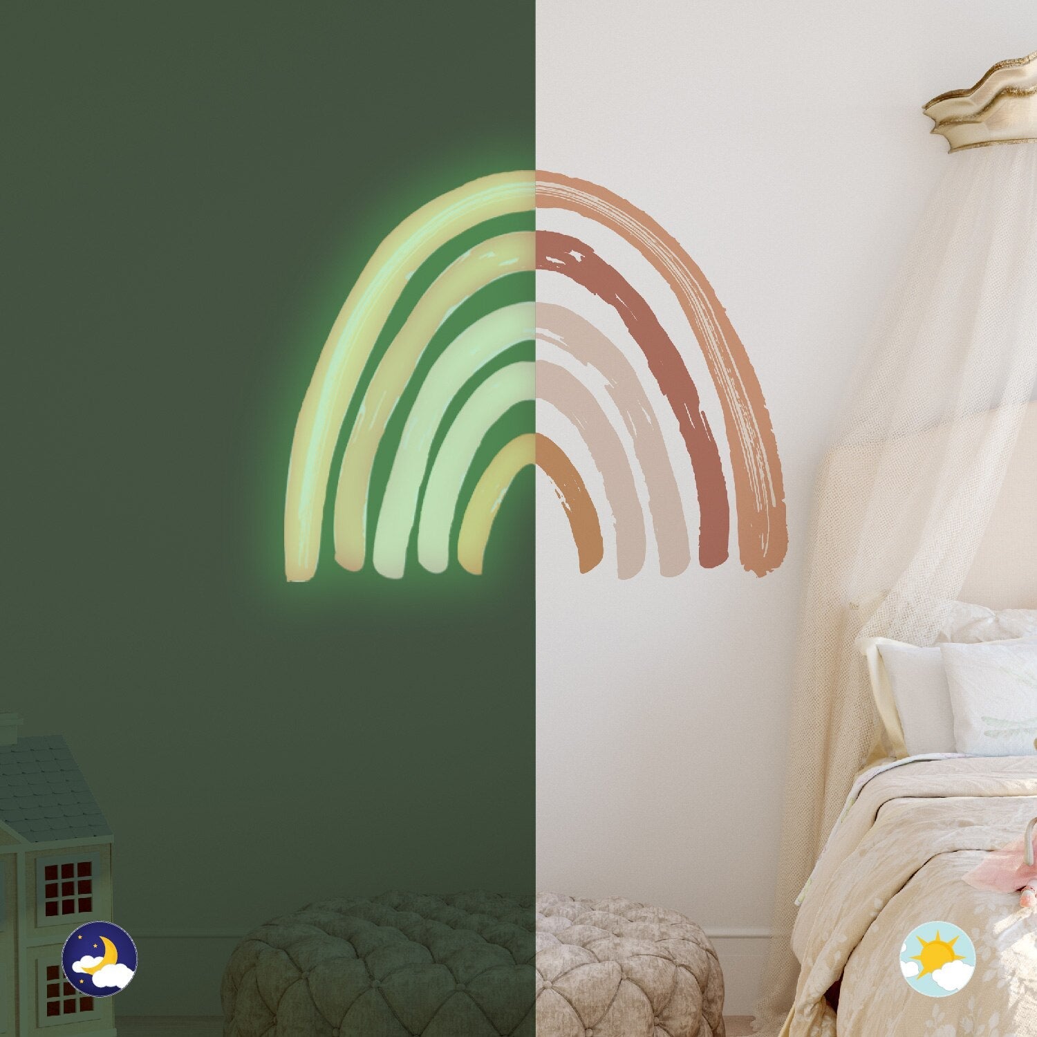 Rainbows Glow In The Dark Wall Decal