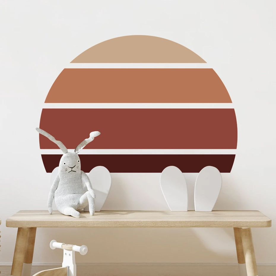 Boho Wall Decal Rising Sun Abstract