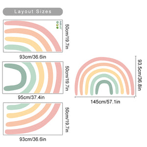 Boho Large Rainbow Colorful Wall Decal