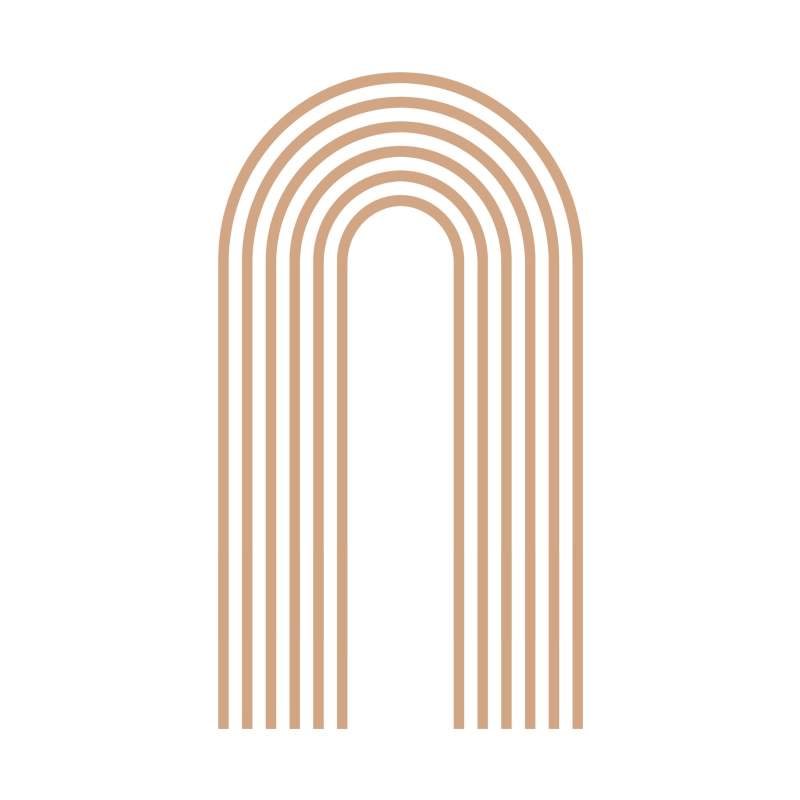 Bohemia Wall Decal Large Arch Rainbow