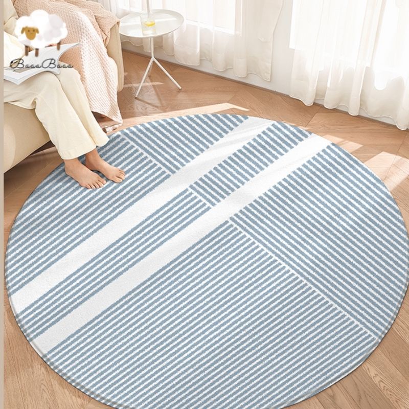 Nordic Area Round Rug Stripes