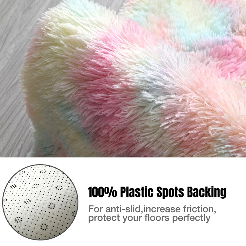 Monochromatic Fluffy Thick Area Rug