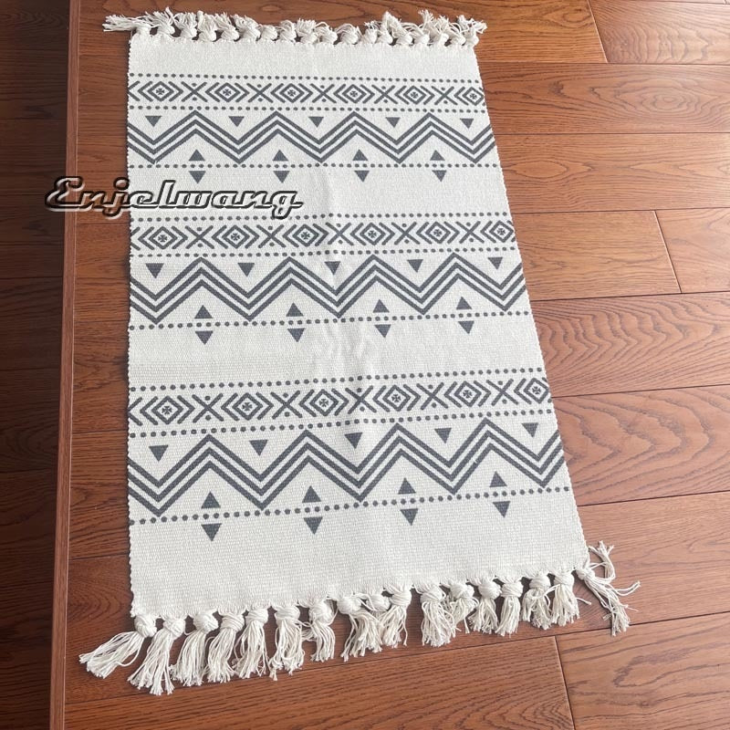Soft Tassel Cotton Area Rug