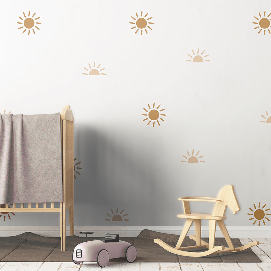 Boho Sun Pattern Wall Decals
