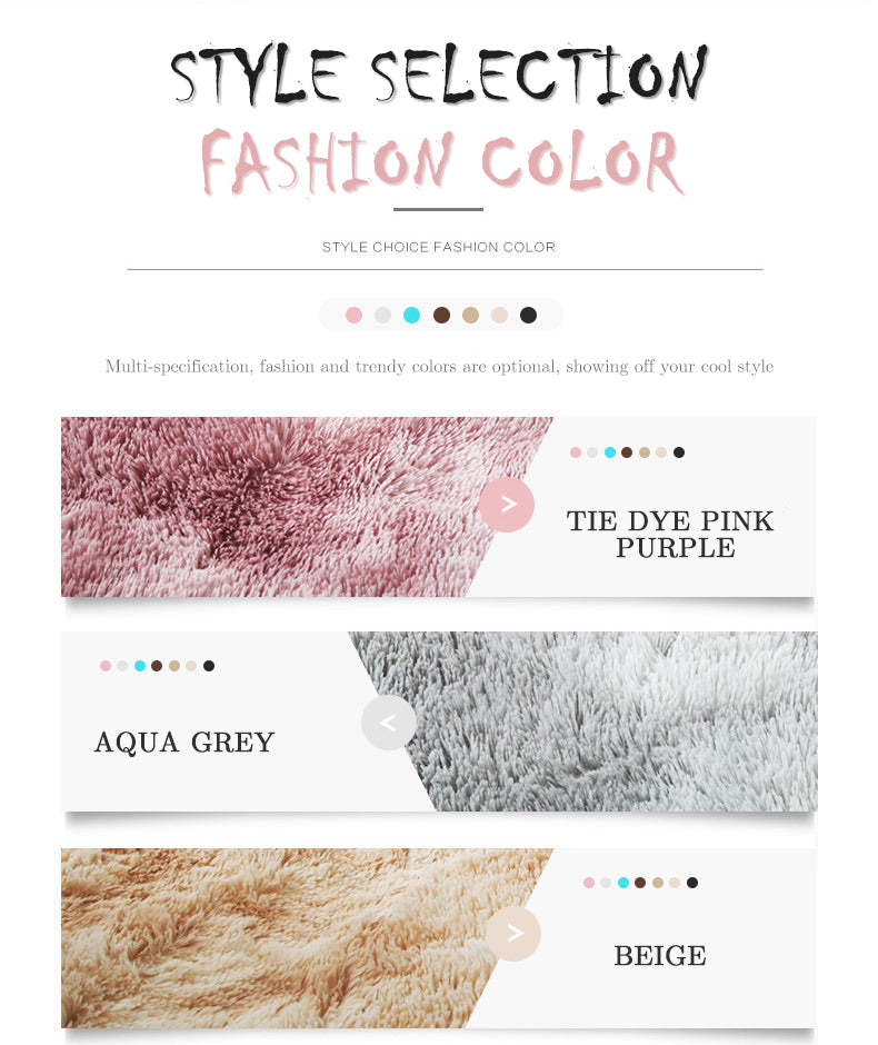 Monochromatic Fluffy Thick Area Rug