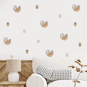 Boho Wall Decals Cute Animal Floral Watercolor