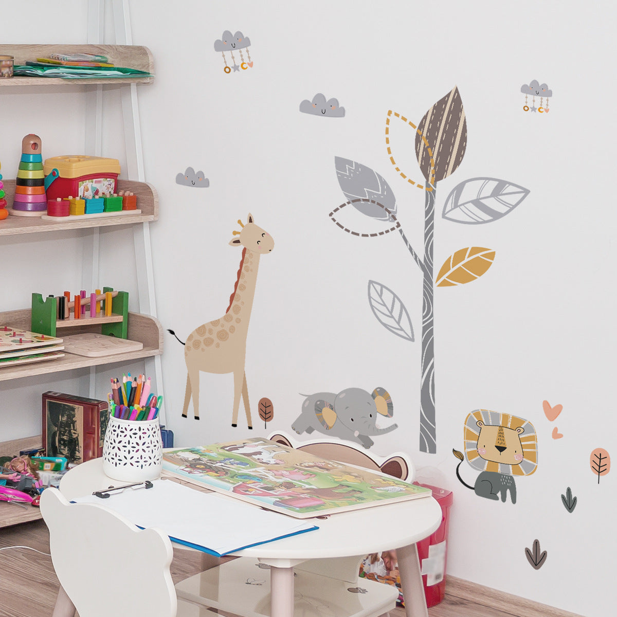 Cartoon Wall Decals Boho Cute Animals