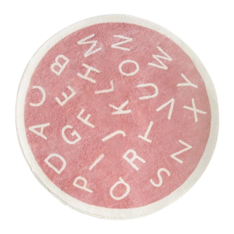 Round Nursery Rug ABC Alphabet