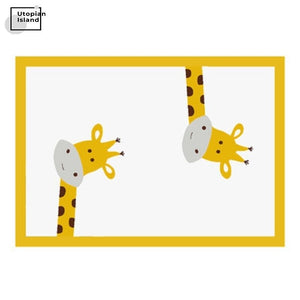 Cartoon Animals Square Area Rug