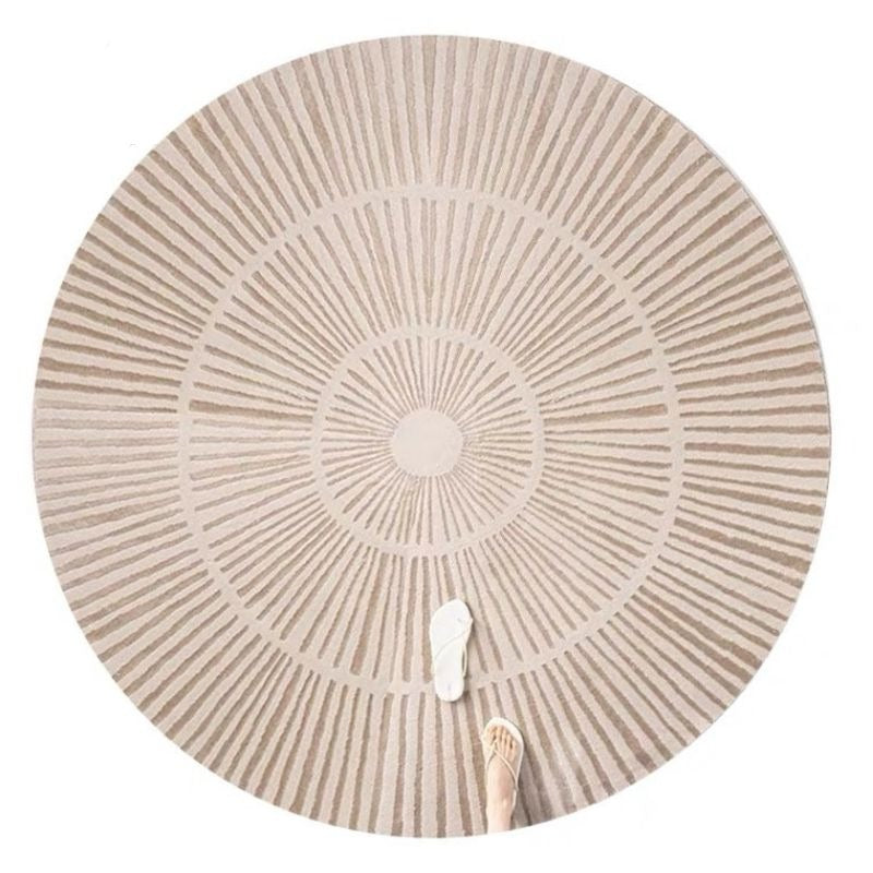 Nordic Area Round Rug Circle Stripes