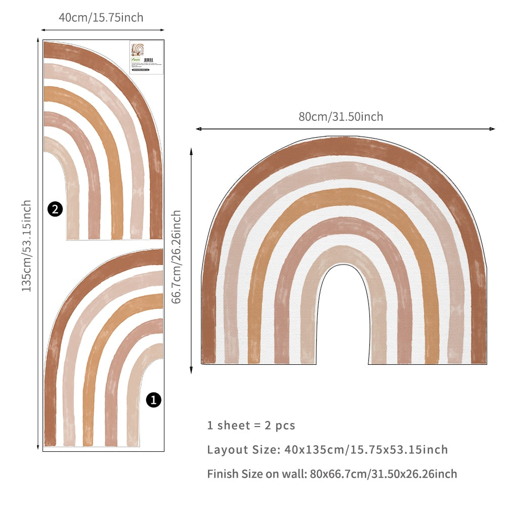 Boho Large Rainbow Wall Decal