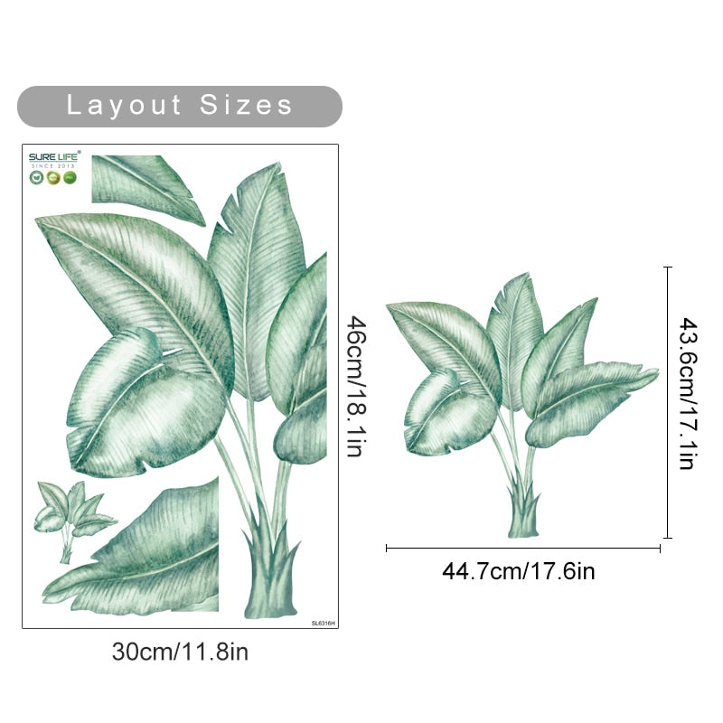 Nursery Wall Decals Plants Cute African Animals