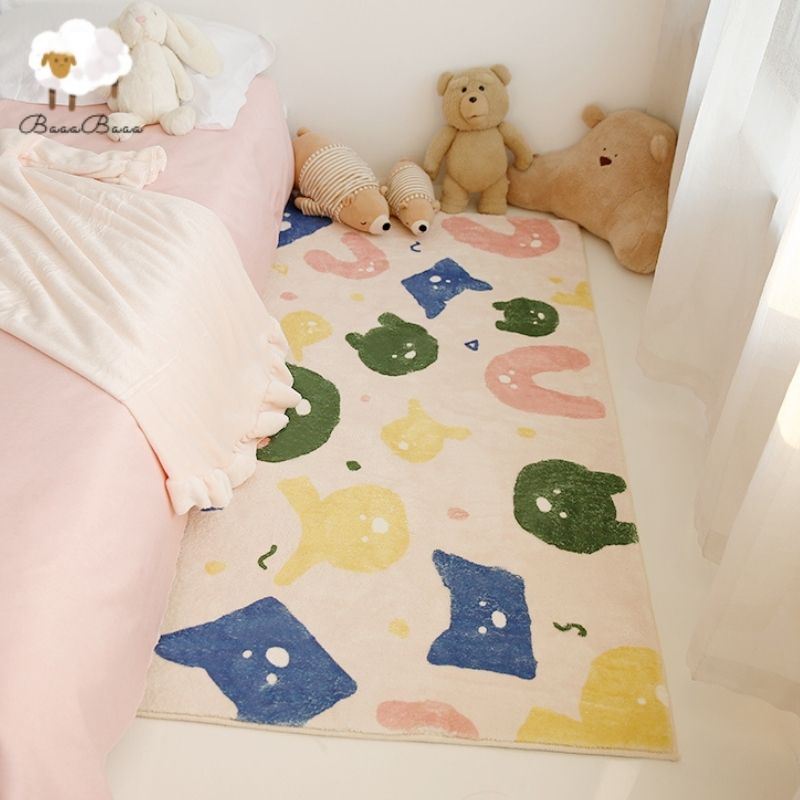 Nursery Area Rug Colorful Animals