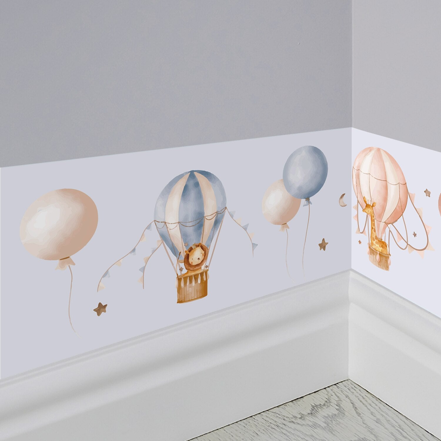 Border Cartoon Style Wall Decals