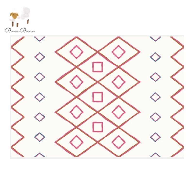 Soft Area Rug Geometric Diamond Pattern