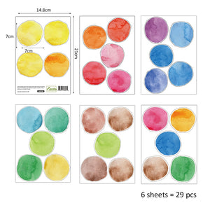 Colorful Pattern Wall Decal Shapes