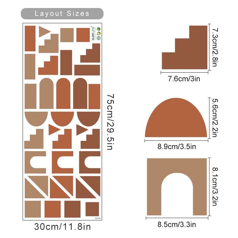 Boho Wall Decals Geometric Abstract