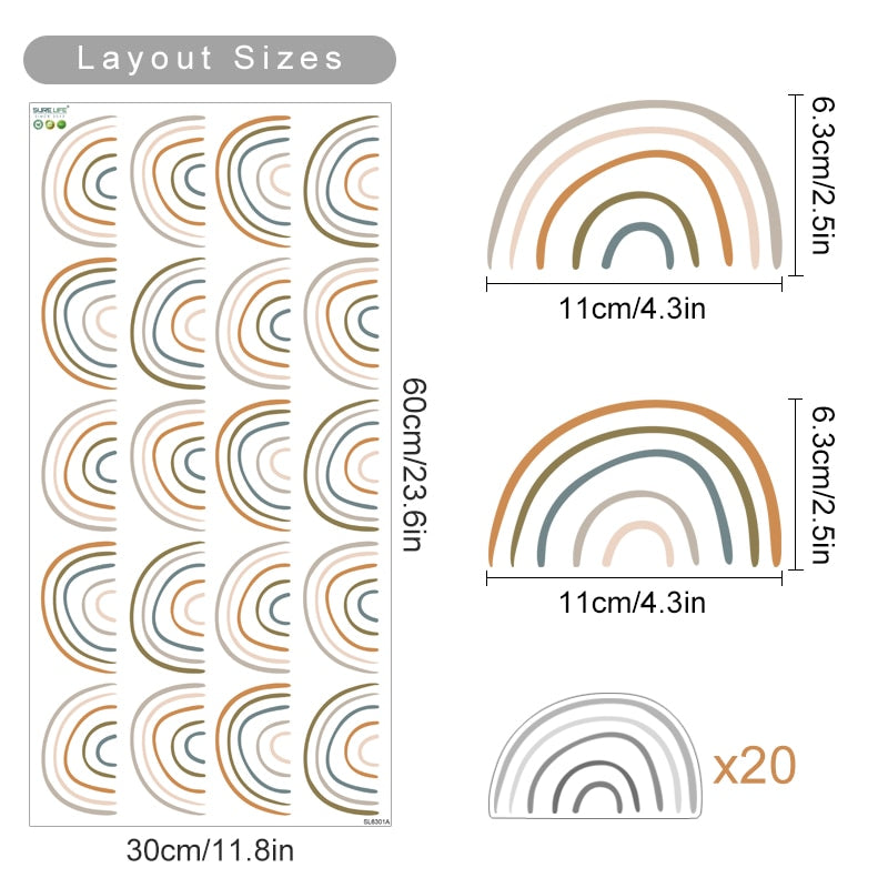 Nursery Wall Decals Rainbow and Stars