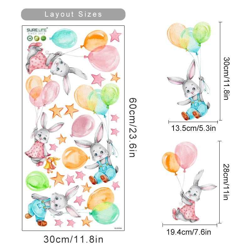 Nursery Wall Decals Cute Bunny