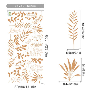 Boho Wall Decals Botanical Leaves