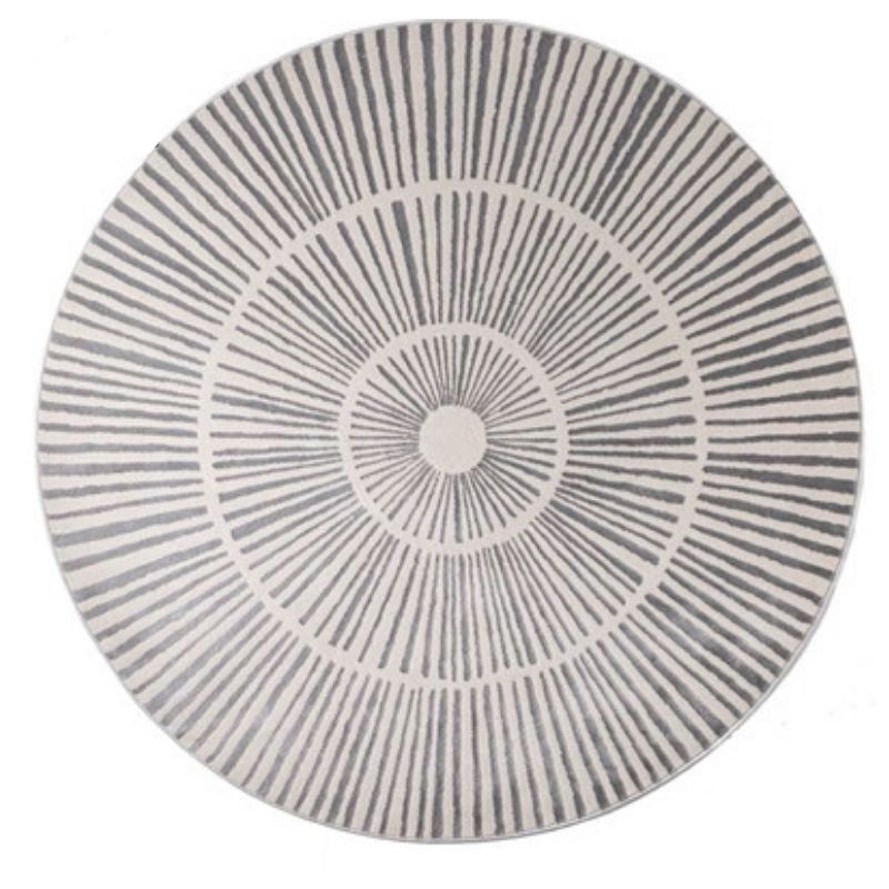 Nordic Area Round Rug Circle Stripes