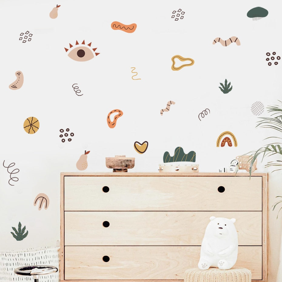 Nursery Wall Decals Abstract Geometric Shapes