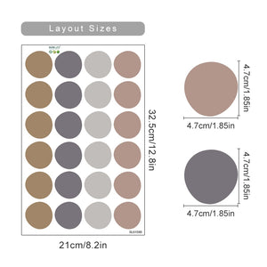 Cartoon Wall Decals Colorful Polka Dots