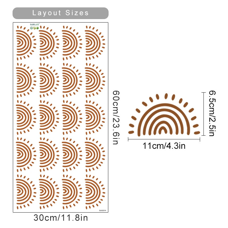 Bohemian Wall Decals Sun