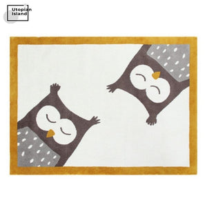Cartoon Animals Square Area Rug