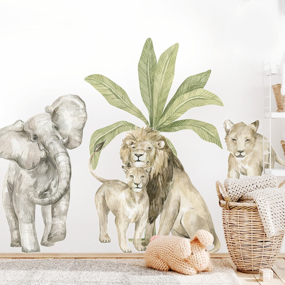 African Animals Tropical Wall Decals