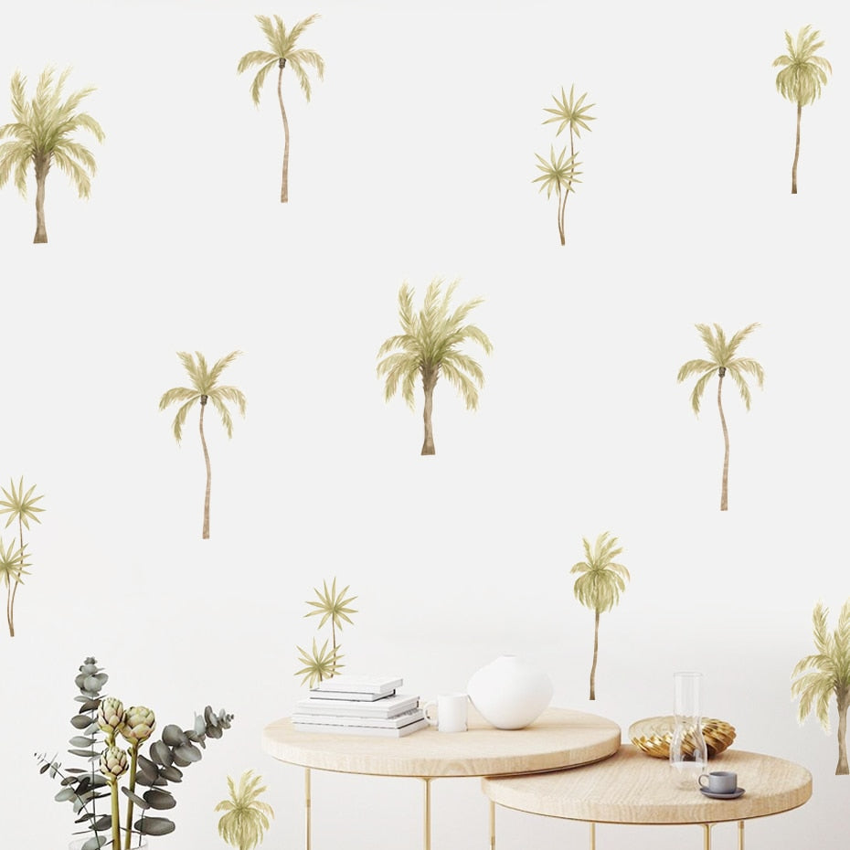 Boho Wall Decals Palm Coconut Tree
