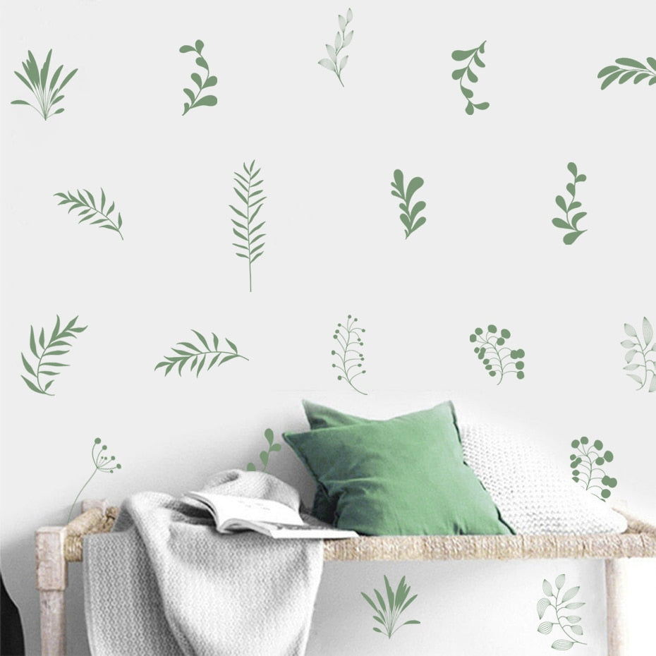 Boho Wall Decals Botanical Leaves