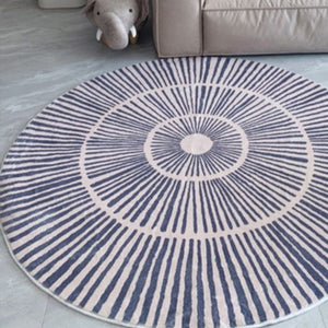 Nordic Area Round Rug Circle Stripes