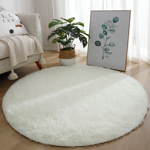 Fluffy Thick Area Round Rug