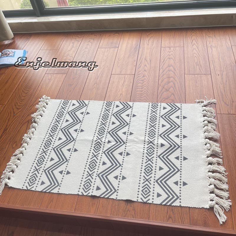 Soft Tassel Cotton Area Rug