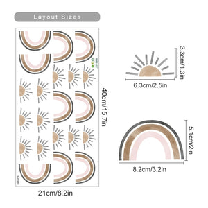 Boho Wall Decals Cute Animal Floral Watercolor