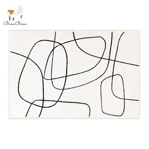 Soft Area Rug Wavy Stripes