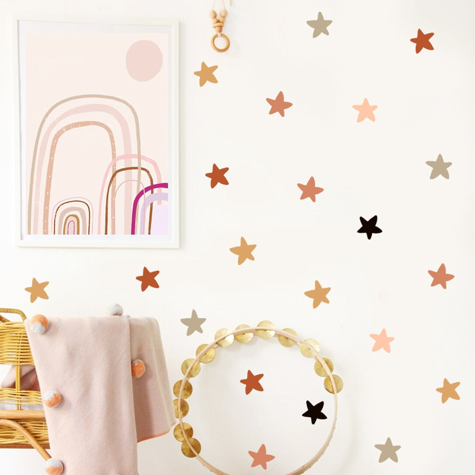 Cartoon Wall Decals Cute Stars Hearts