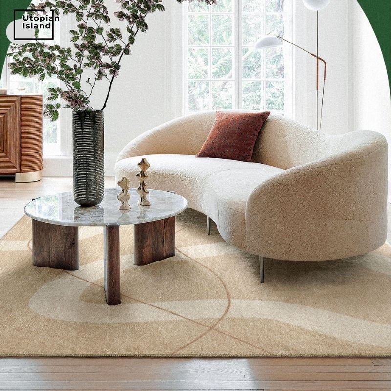 Nordic Fluffy Are Rug Stripe Path