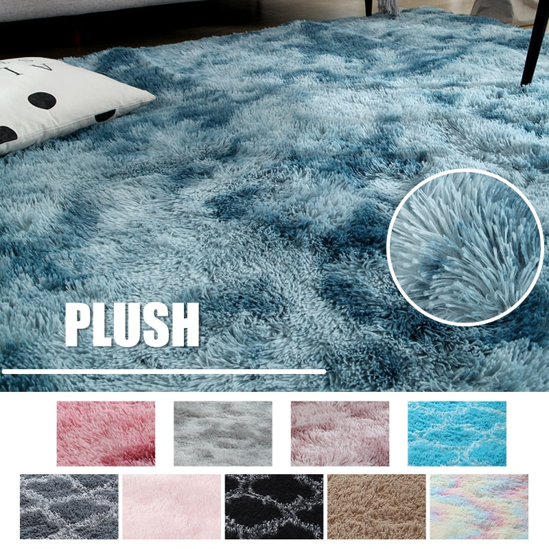 Monochromatic Fluffy Thick Area Rug