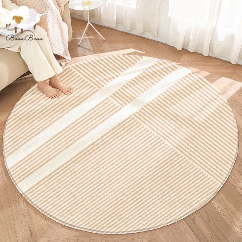 Nordic Area Round Rug Stripes