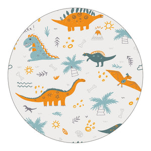 Nursery Cartoon Style Area Round Rug