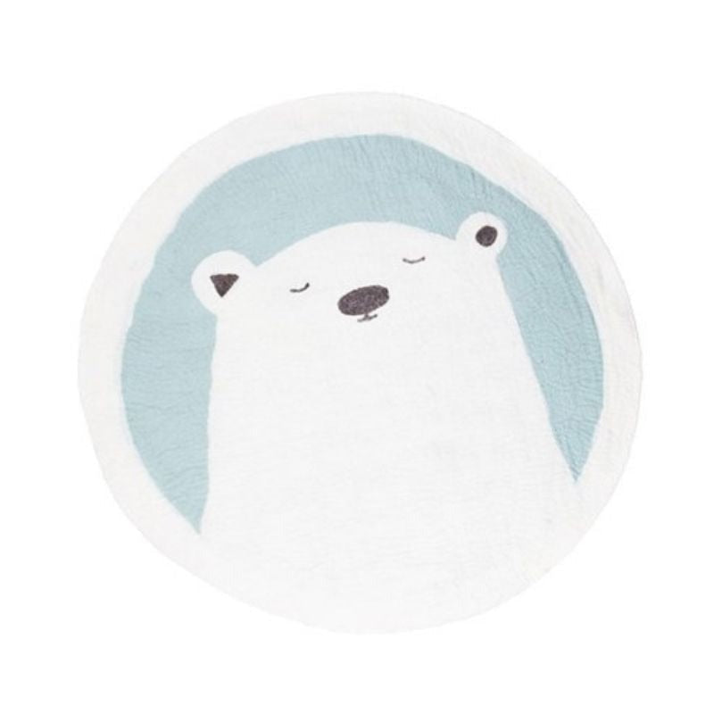Nursery Round Area Rug Bears