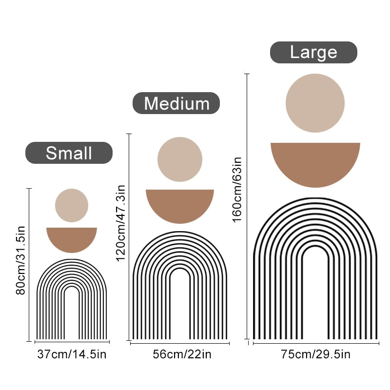 Bohemian Wall Decals Rainbow Geometric Vinyl