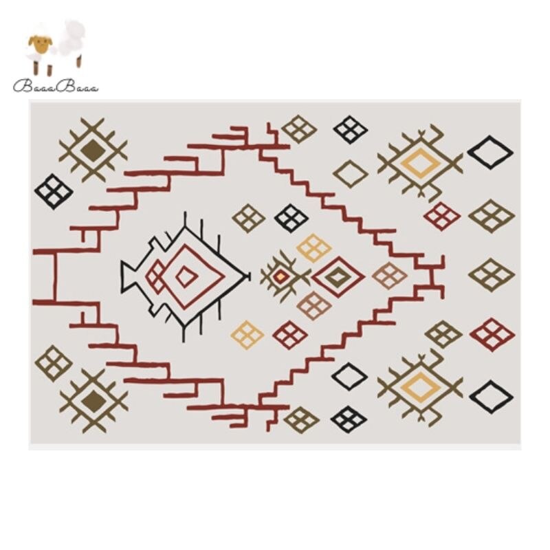 Area Rug Geometric Ethnic Pattern