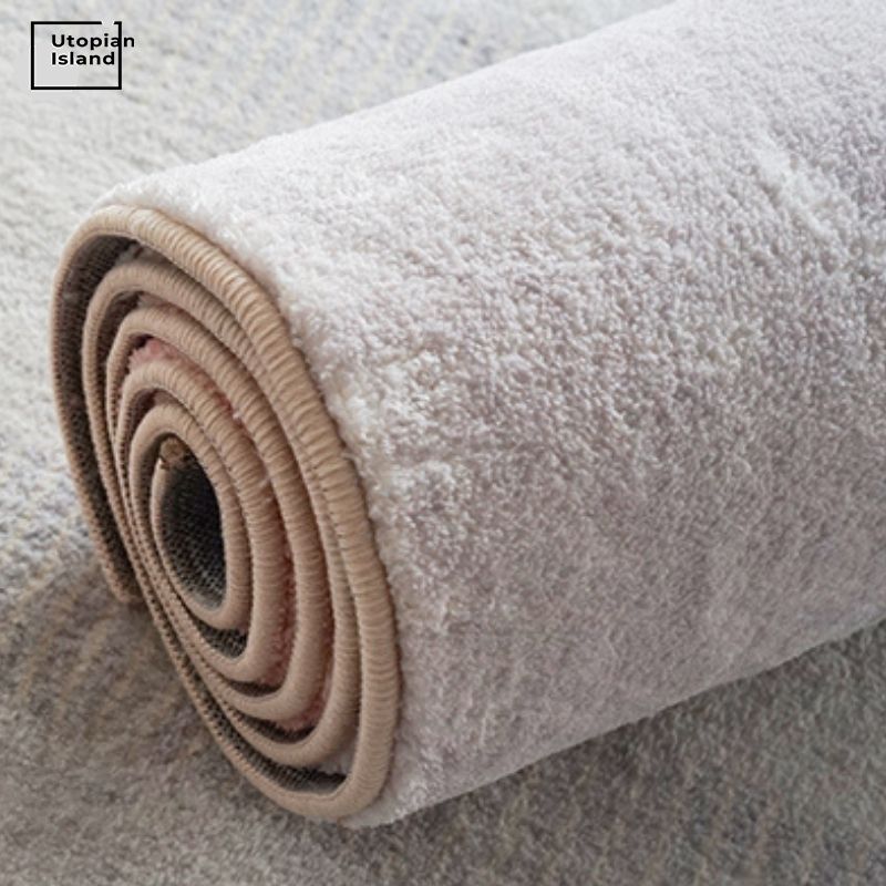 Pink Area Rug Rounded Lines