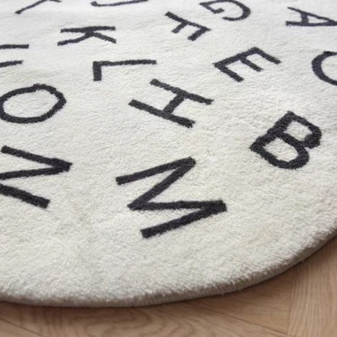 Round Nursery Rug ABC Alphabet