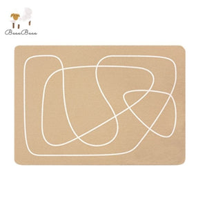 Soft Area Rug Abstract Lines