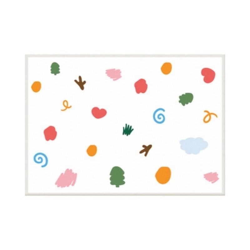 Soft Area Rug Colorful Shapes